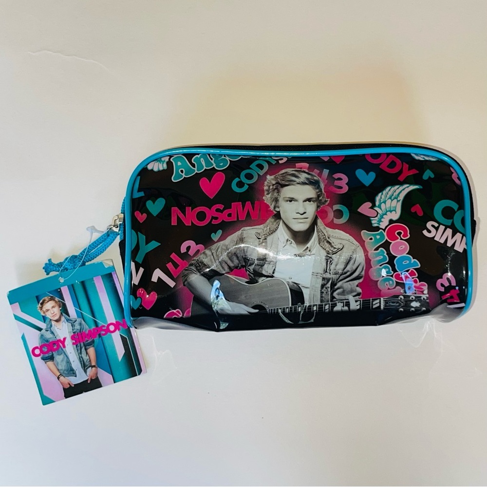Cody Simpson Blue Black & Pink Cosmetic Bag